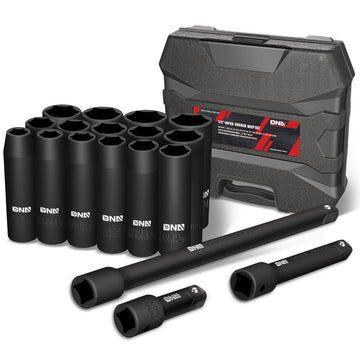 18-Pieces 1/2 in. Drive Deep Impact Socket Set