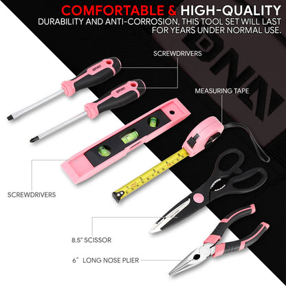 6pcs Basic Hand Tool Kit with Storage Bag
