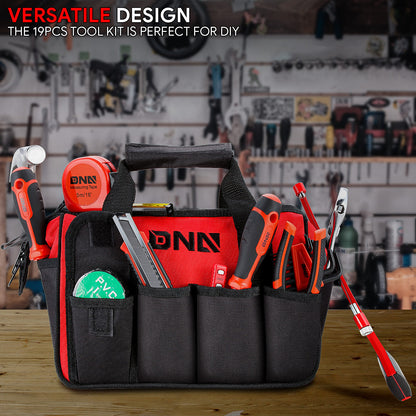 19pcs Hand Tool Kit with Storage Bag