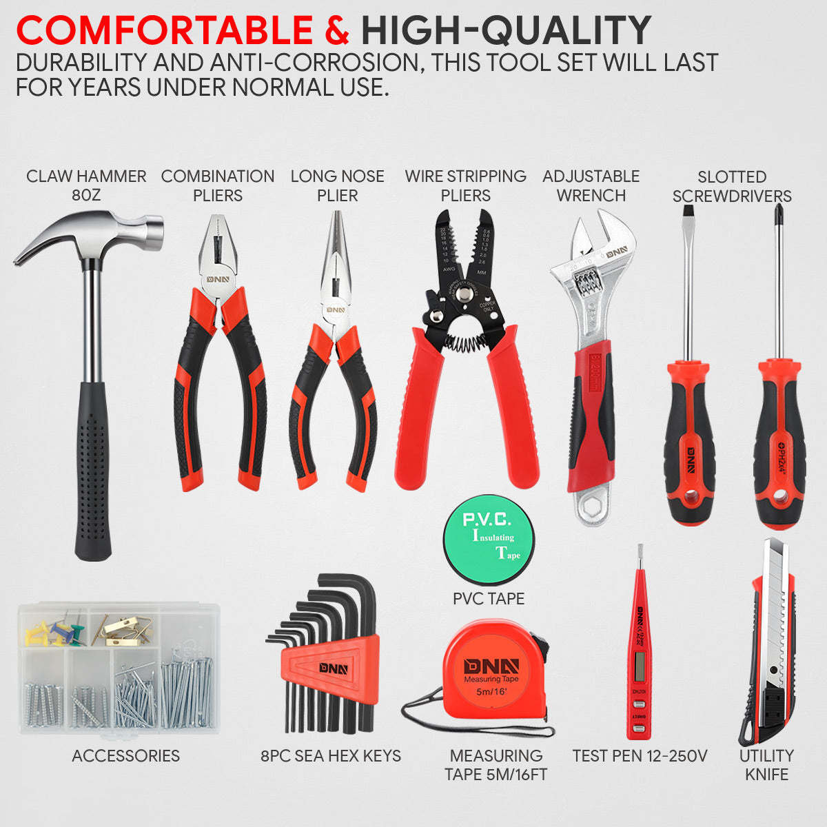 21pcs Hand Tool Kit with Storage Bag