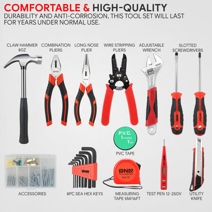 21pcs Hand Tool Kit with Storage Bag