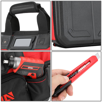 44pcs Hand Tool Kit with Storage Bag (Red)