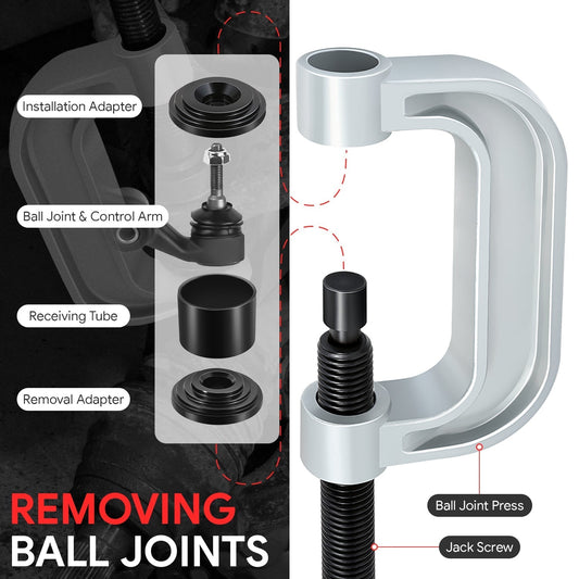10pcs Jack Screw & Ball Joint Press Tools Set