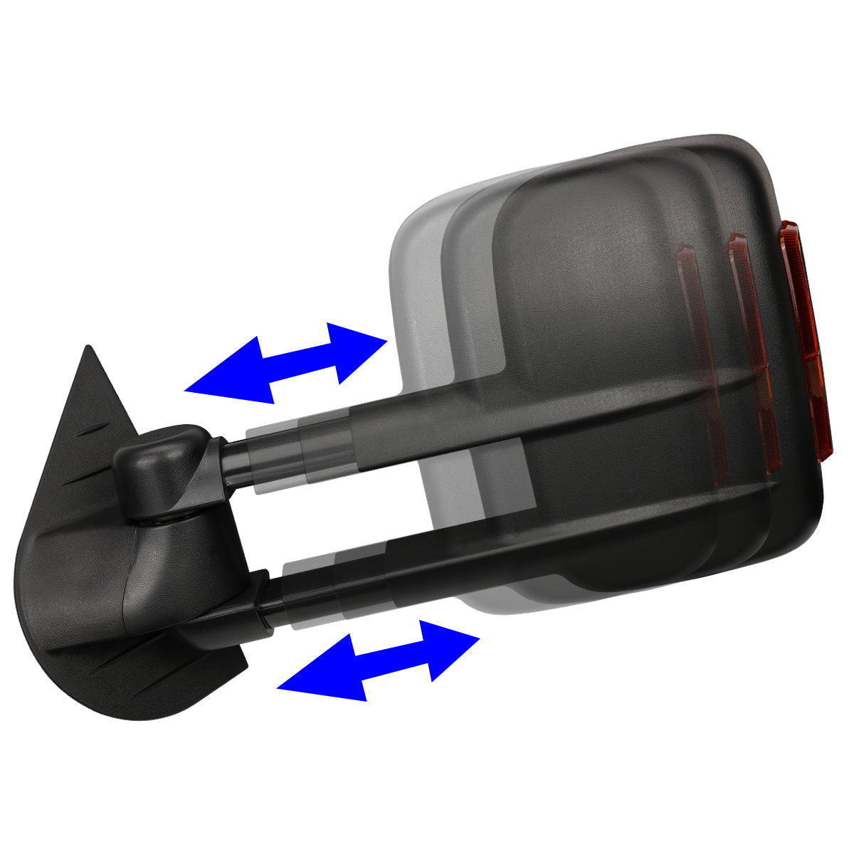 Manual Towing Mirrors (Pair)<br>07-13 Chevy Silverado Tahoe, GMC Sierra Yukon