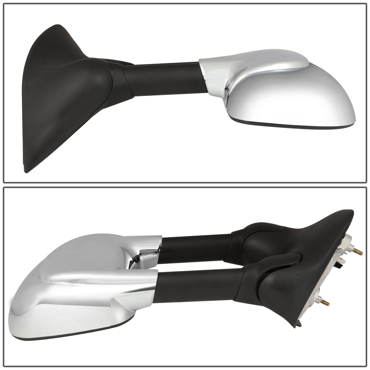 Chrome Powered Heated Towing Mirrors (Pair)<br>99-07 Ford F250 F350 F450 F550 Super Duty