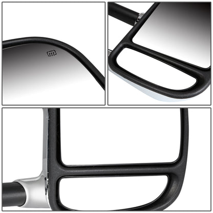 Chrome Powered Heated Towing Mirrors (Pair)<br>99-07 Ford F250 F350 F450 F550 Super Duty