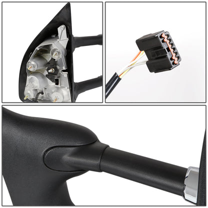 Chrome Powered Heated Towing Mirrors (Pair)<br>99-07 Ford F250 F350 F450 F550 Super Duty