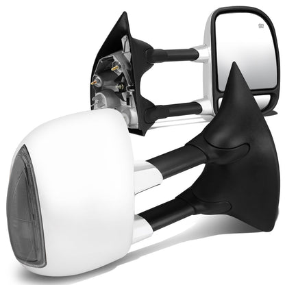Chrome Powered Heated Towing Mirrors (Pair)<br>99-07 Ford F250 F350 F450 F550 Super Duty