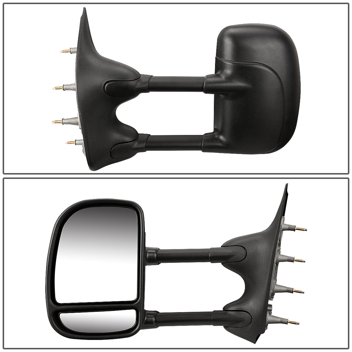 Manual Towing Mirrors (Pair)<br>03-14 Ford E150 E250 E350 E450 E550 Econoline
