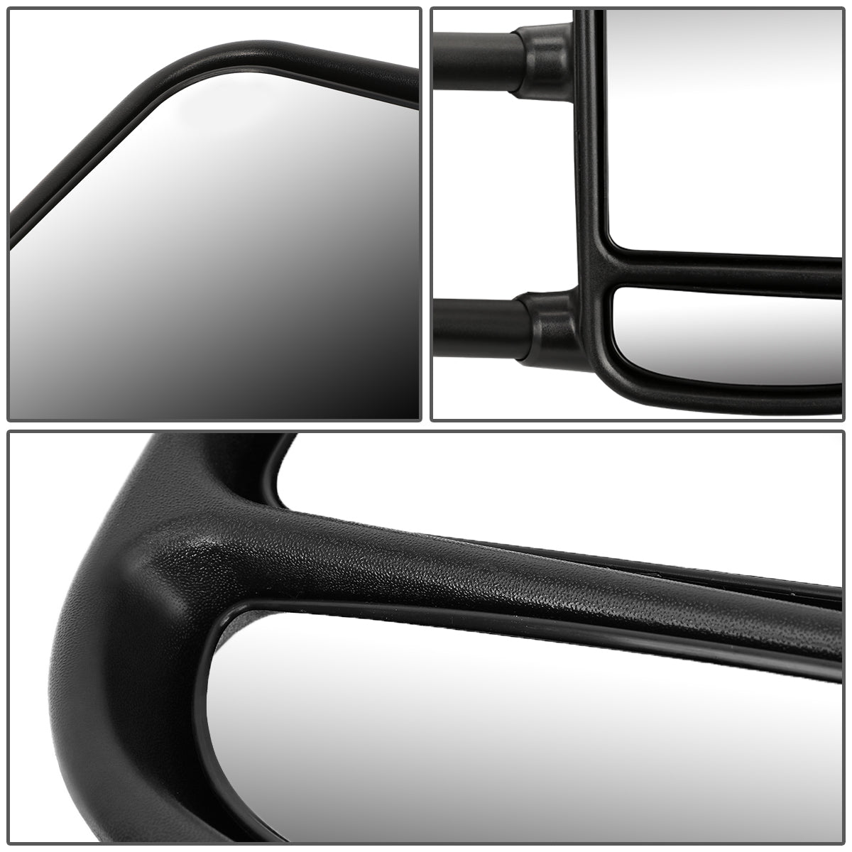 Manual Towing Mirrors (Pair)<br>03-14 Ford E150 E250 E350 E450 E550 Econoline