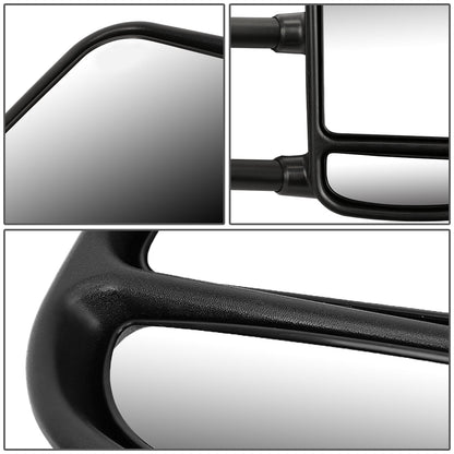 Manual Towing Mirrors (Pair)<br>03-14 Ford E150 E250 E350 E450 E550 Econoline