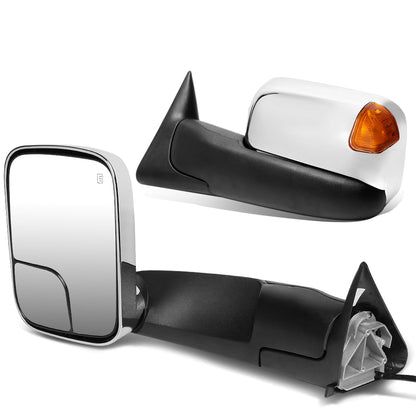 Chrome Powered Heated Towing Mirrors (Pair)<br>94-02 Dodge Ram 1500 2500 3500