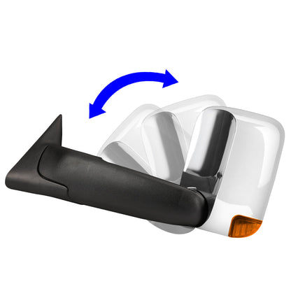 Chrome Powered Heated Towing Mirrors (Pair)<br>94-02 Dodge Ram 1500 2500 3500