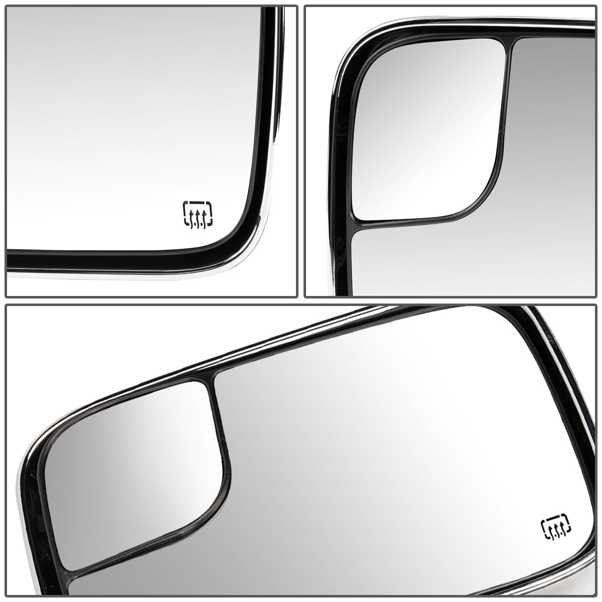 Chrome Powered Heated Towing Mirrors (Pair)<br>94-02 Dodge Ram 1500 2500 3500