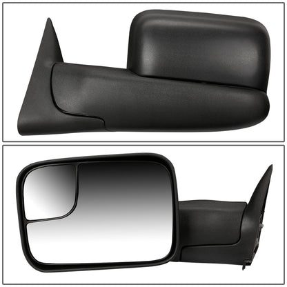 Manual Towing Mirrors (Pair)<br>02-08 Dodge Ram 1500, 03-09 Ram 2500