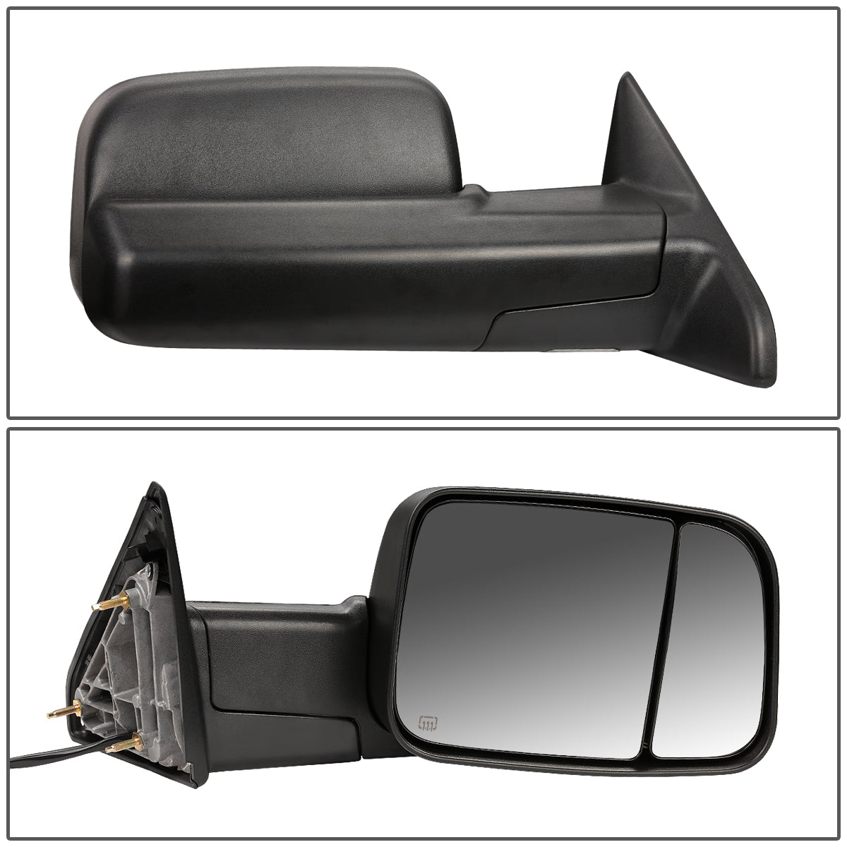 Powered Heated Towing Mirrors (Pair)<br>09-16 Dodge Ram 1500, 10-16 Ram 2500-5500