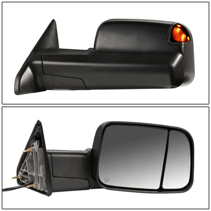 Powered Heated Towing Mirrors (Pair)<br>09-16 Dodge Ram 1500, 10-16 Ram 2500-5500