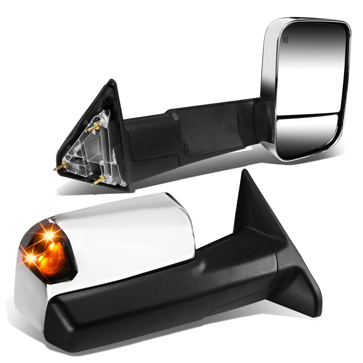 Powered Heated Towing Mirrors (Pair)<br>09-16 Dodge Ram 1500, 10-16 Ram 2500-5500
