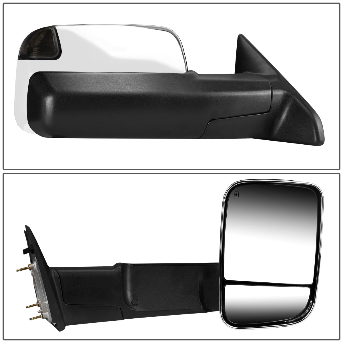 Powered Heated Towing Mirrors (Pair)<br>09-16 Dodge Ram 1500, 10-16 Ram 2500-5500