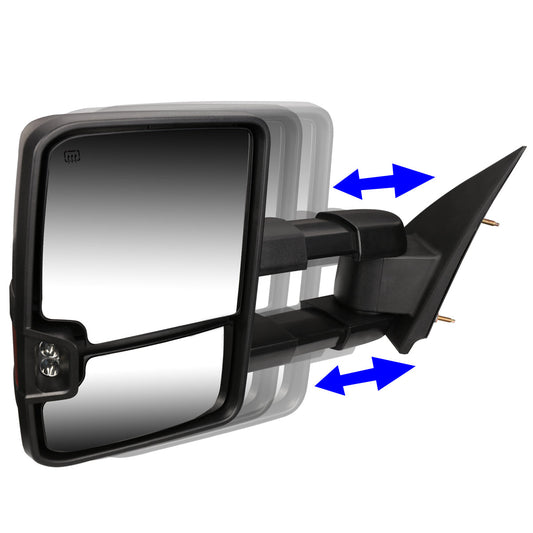 Powered Heated Towing Mirrors (Pair)<br>14-17 Chevy Silverado 1500, GMC Sierra 1500