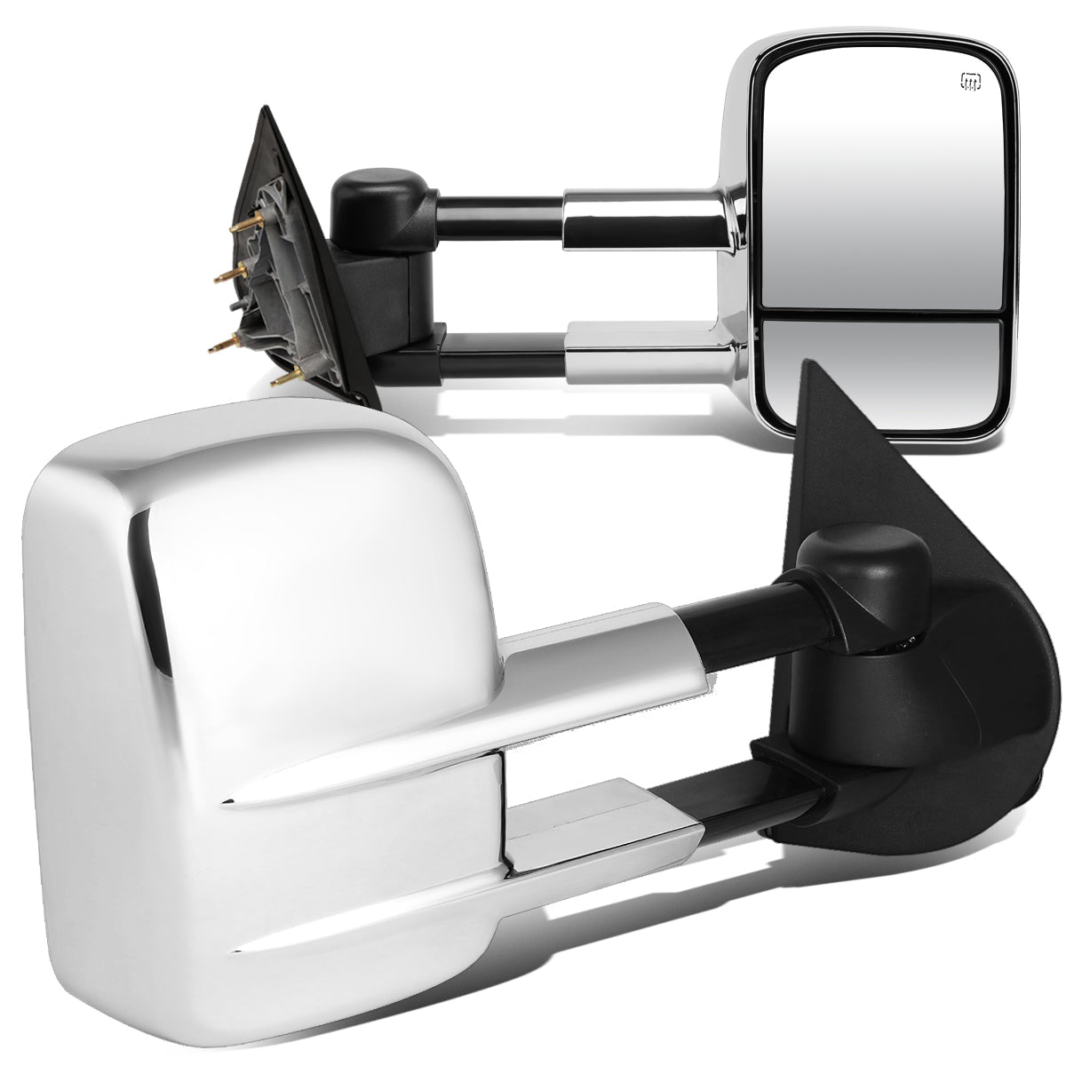 Chrome Powered Heated Towing Mirrors (Pair)<br>14-17 Chevy Silverado 1500, GMC Sierra 1500