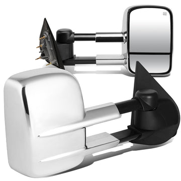 Chrome Powered Heated Towing Mirrors (Pair)<br>14-17 Chevy Silverado 1500, GMC Sierra 1500