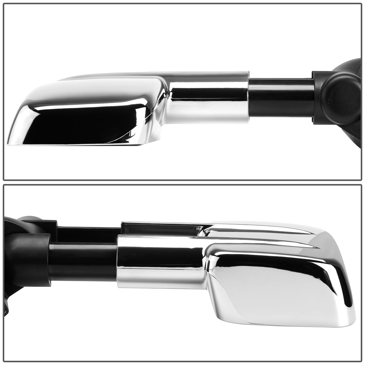 Chrome Powered Heated Towing Mirrors (Pair)<br>14-17 Chevy Silverado 1500, GMC Sierra 1500