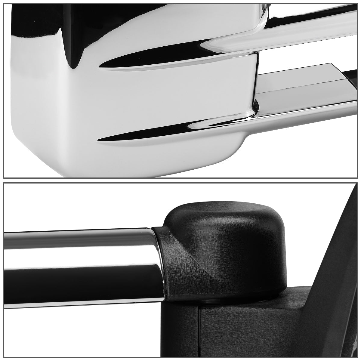 Chrome Powered Heated Towing Mirrors (Pair)<br>14-17 Chevy Silverado 1500, GMC Sierra 1500