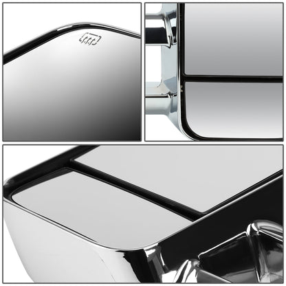 Chrome Powered Heated Towing Mirrors (Pair)<br>14-17 Chevy Silverado 1500, GMC Sierra 1500