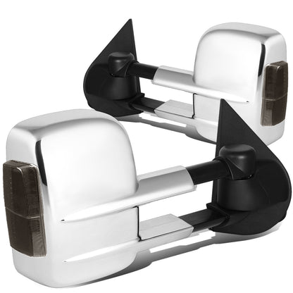 Chrome Powered Heated Towing Mirrors (Pair)<br>14-17 Chevy Silverado 1500, GMC Sierra 1500