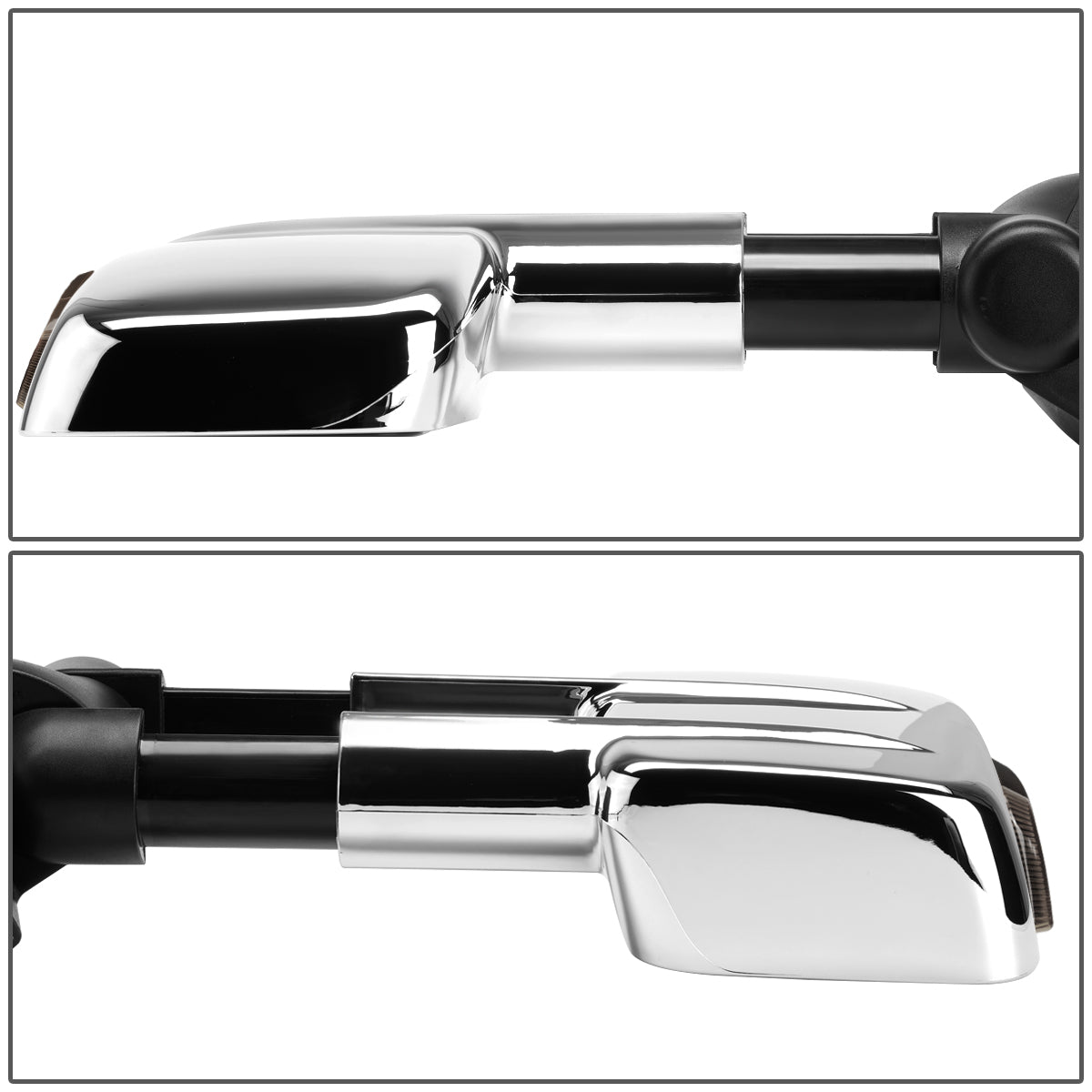 Chrome Powered Heated Towing Mirrors (Pair)<br>14-17 Chevy Silverado 1500, GMC Sierra 1500