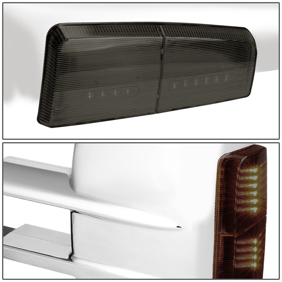 Chrome Powered Heated Towing Mirrors (Pair)<br>14-17 Chevy Silverado 1500, GMC Sierra 1500
