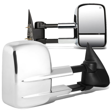 Chrome Powered Heated Towing Mirrors (Pair)<br>99-02 Chevy Silverado 1500-3500, GMC Sierra 1500