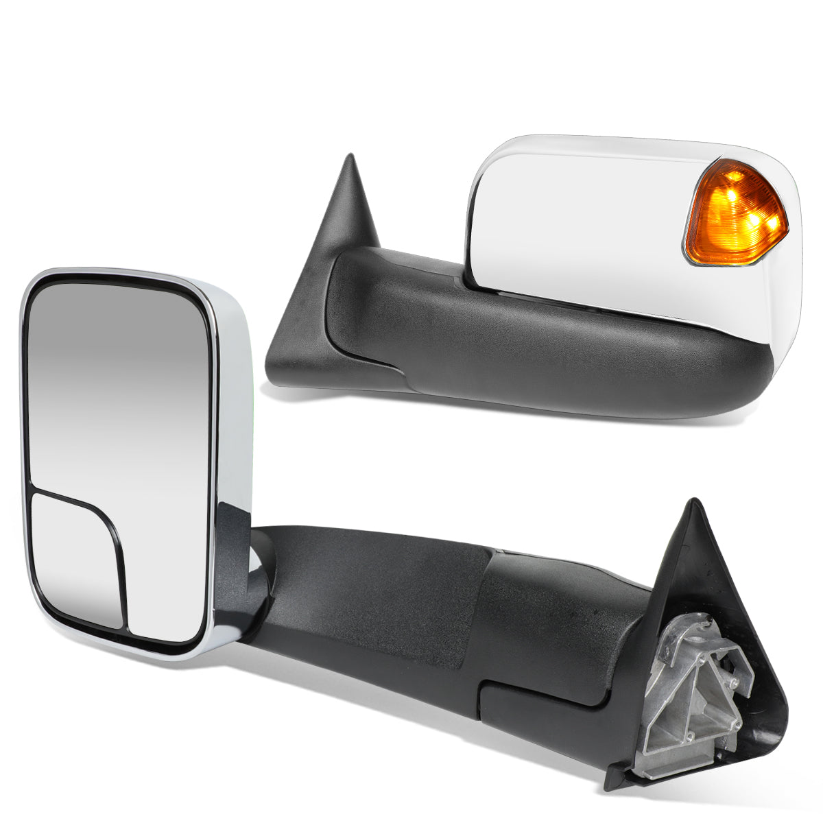 Chrome Powered Towing Mirrors (Pair)<br>94-97 Dodge Ram 1500 2500 3500