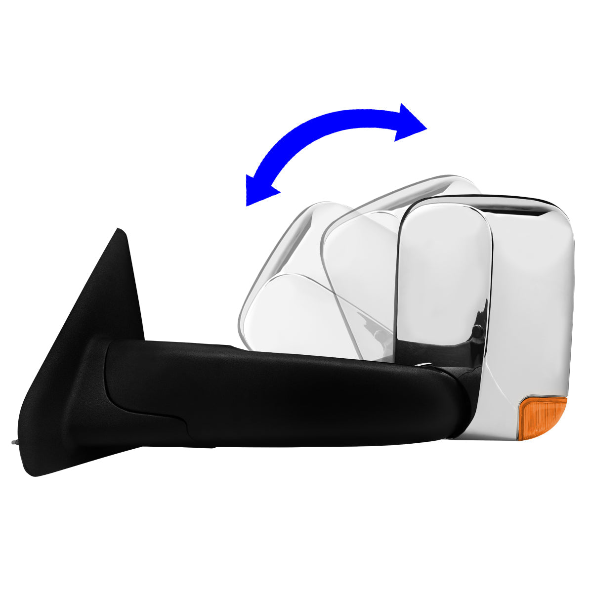 Chrome Powered Towing Mirrors (Pair)<br>94-97 Dodge Ram 1500 2500 3500