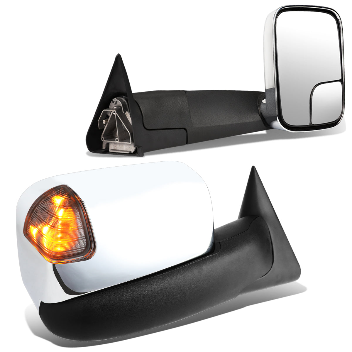 Chrome Powered Towing Mirrors (Pair)<br>94-97 Dodge Ram 1500 2500 3500
