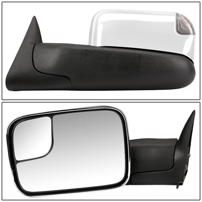 Chrome Powered Towing Mirrors (Pair)<br>94-97 Dodge Ram 1500 2500 3500