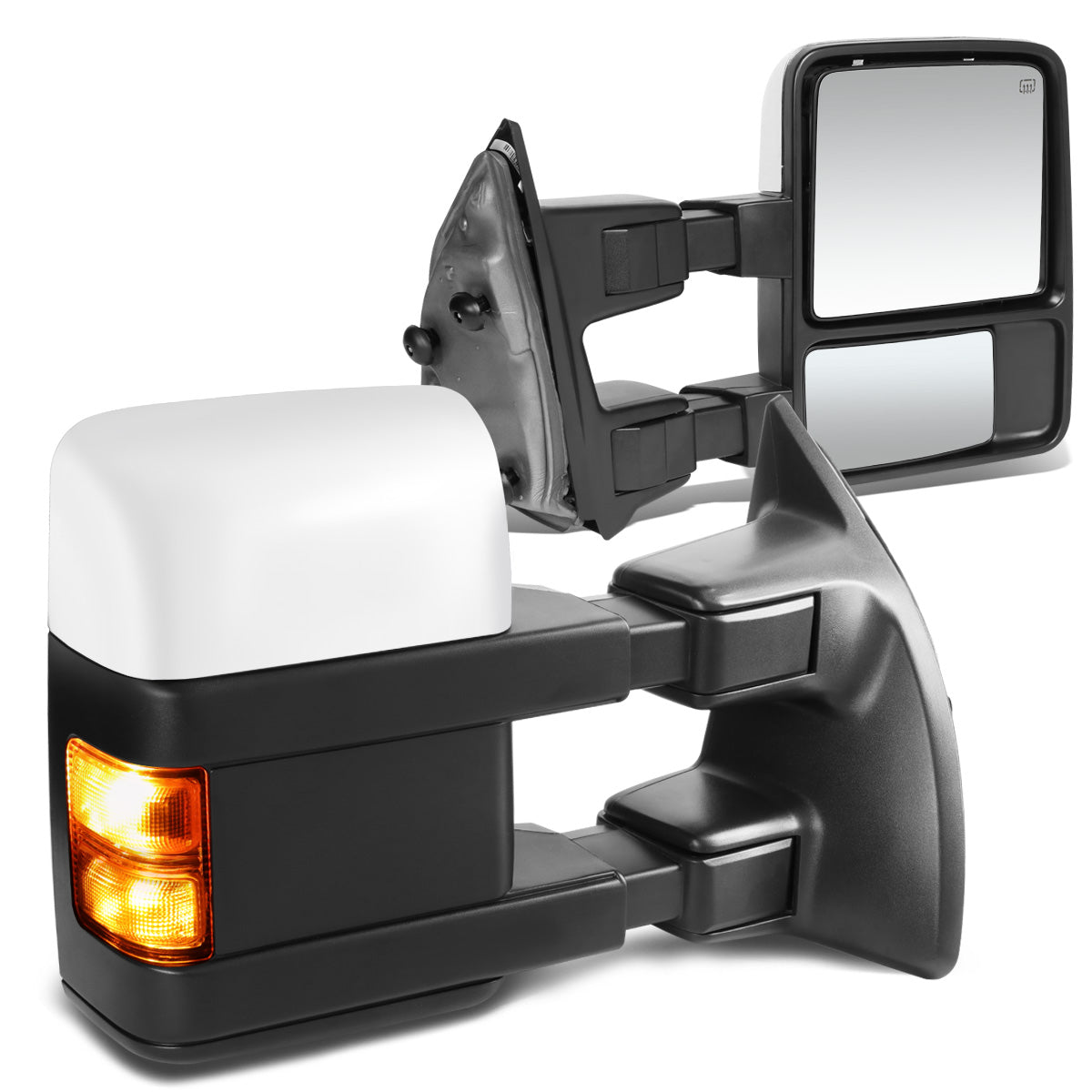 Chrome Powered Heated Towing Mirrors (Pair)<br>99-07 Ford F250-F550 Super Duty