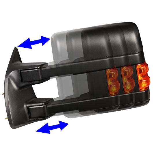 Manual Towing Mirrors (Pair)<br>08-16 Ford F250 F350 F450 F550 Super Duty