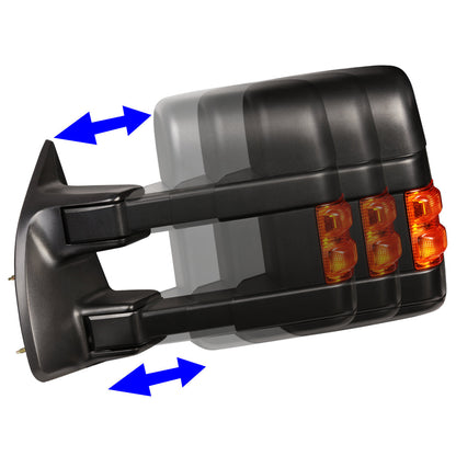 Manual Towing Mirror (Left)<br>08-16 Ford F250 F350 F450 F550 Super Duty
