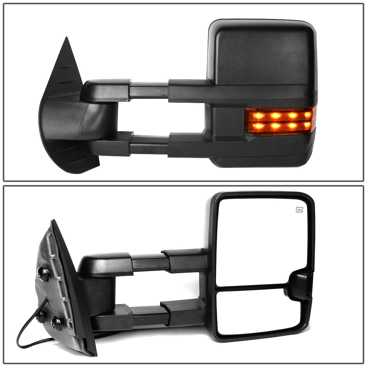Powered Heated Towing Mirrors (Pair)<br>07-13 Chevy Silverado 1500, GMC Sierra 1500
