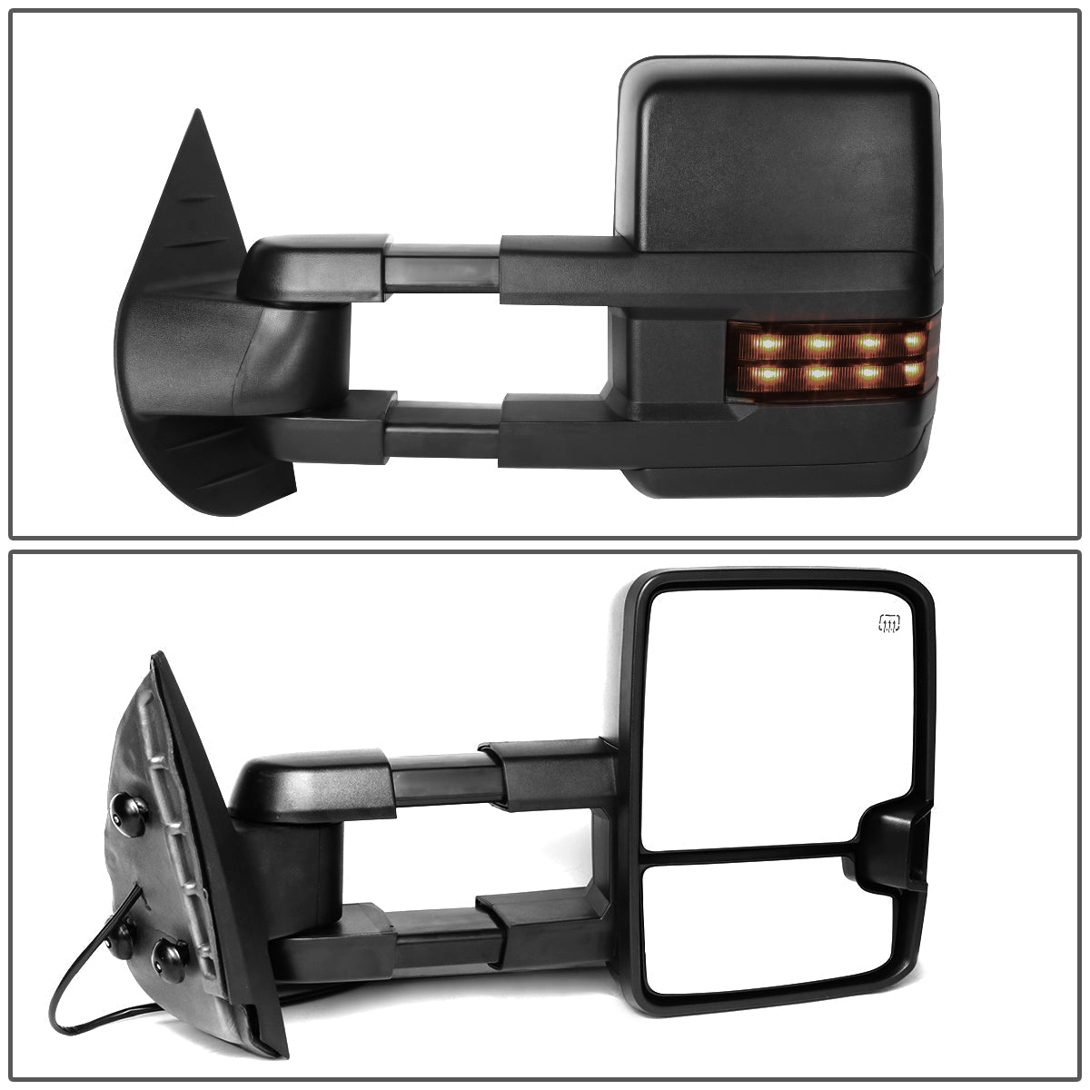 Powered Heated Towing Mirrors (Pair)<br>07-13 Chevy Silverado 1500, GMC Sierra 1500