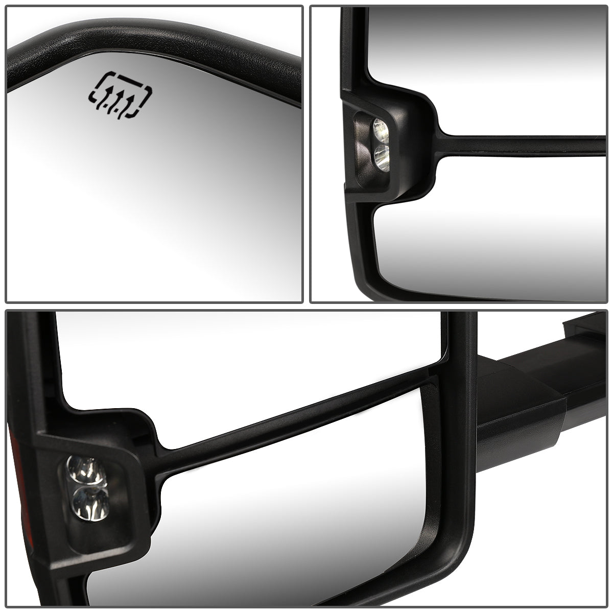 Powered Heated Towing Mirrors (Pair)<br>07-13 Chevy Silverado 1500, GMC Sierra 1500