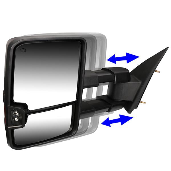 Powered Heated Towing Mirrors (Pair)<br>99-06 Chevy Silverado, GMC Sierra