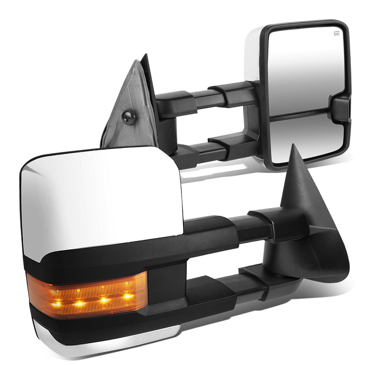 Chrome Powered Heated Towing Mirrors (Pair)<br>99-06 Chevy Silverado, GMC Sierra