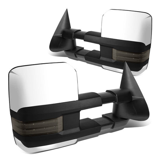 Chrome Powered Heated Towing Mirrors (Pair)<br>99-06 Chevy Silverado, GMC Sierra