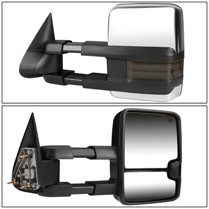 Chrome Powered Heated Towing Mirrors (Pair)<br>99-06 Chevy Silverado, GMC Sierra