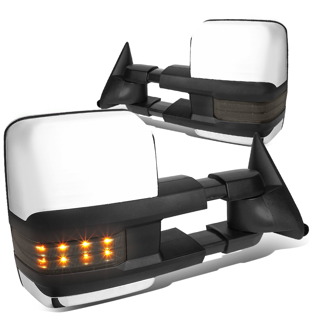 Chrome Powered Towing Mirrors (Pair)<br>88-98 Chevy GMC C/K 1500, 95-99 Tahoe