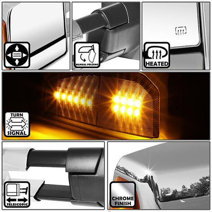 Powered Heated Towing Mirrors (Pair)<br>07-16 Toyota Tundra