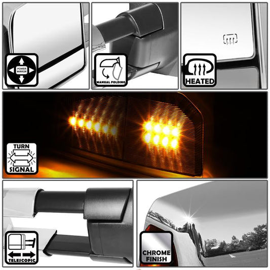 Powered Heated Towing Mirrors (Pair)<br>07-16 Toyota Tundra